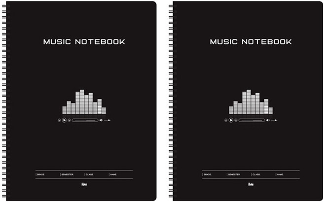 아이비스 음악 노트, 블랙, 2개