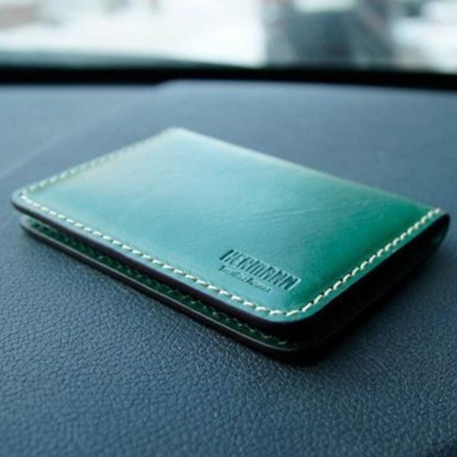 헤르만 현대자동차 카드형 스마트키 가죽케이스, 파인 그린, HC70