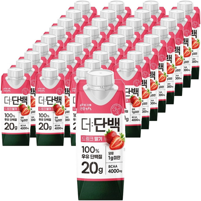 더단백 드링크 딸기, 250ml, 36개