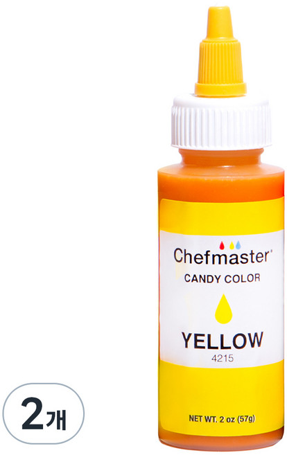 셰프마스터 지용성 액상타입 식용색소 옐로우, 57g, 2개