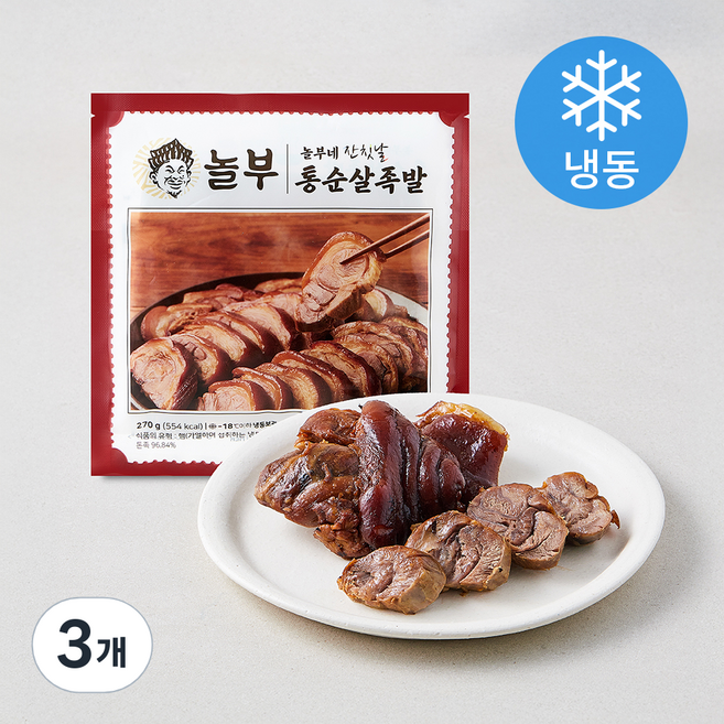 놀부네 잔칫날 통순살족발 (냉동), 270g, 3개