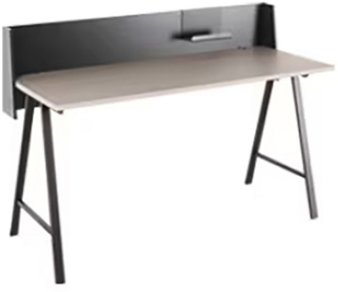 리바트 프레일 1500 스크린보드형 일자 책상 방문설치, 그레이(상판) + 블랙(다리/보드)