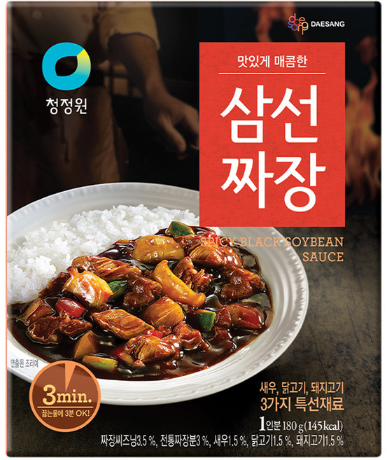 청정원 매콤한 삼선짜장, 180g, 1개