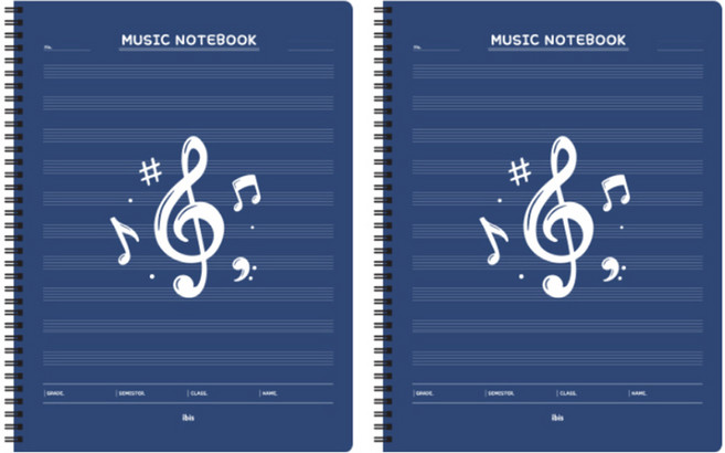 아이비스 음악 노트, 네이비, 2개