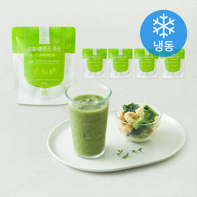 팜조아 리얼 클렌즈 주스 Green KIT 200g (냉동), 5개