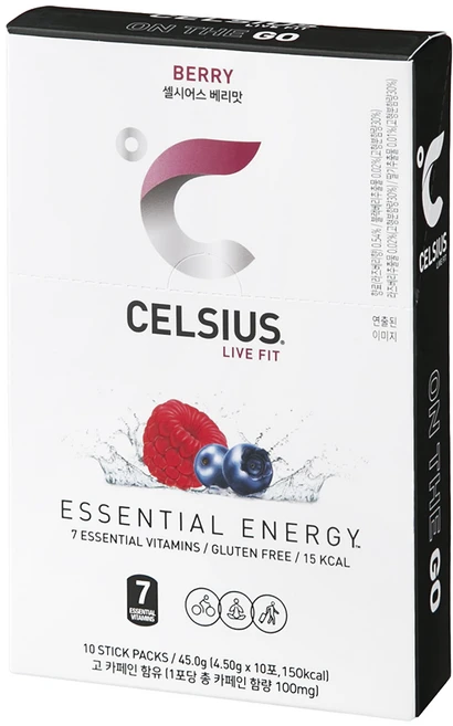 셀시어스 OTG 온더고 비타민 피트니스 에너지드링크 베리, 4.5g, 10개입 - 쿠팡