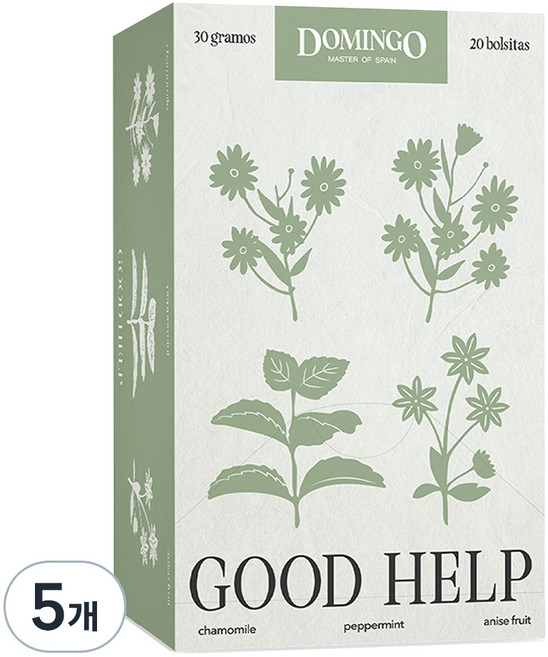 도밍고 프리미엄 웰빙 굿헬프 아니스열매 차, 1.5g, 20개입, 5개