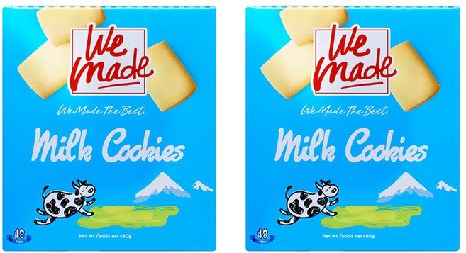 위메이드 밀크쿠키, 480g, 2개