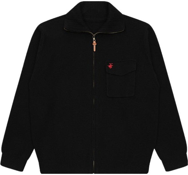 비버리힐스폴로클럽 남성용 클래식 니트 집업점퍼