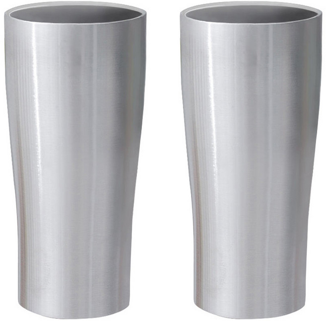 시샘 스텐 이중진공컵 420ml, 실버, 2개