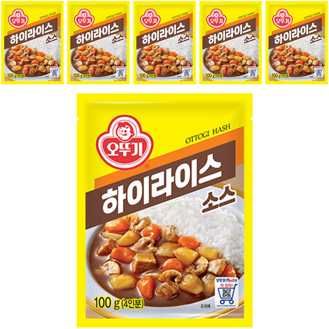 오뚜기 하이라이스 소스, 100g, 6개