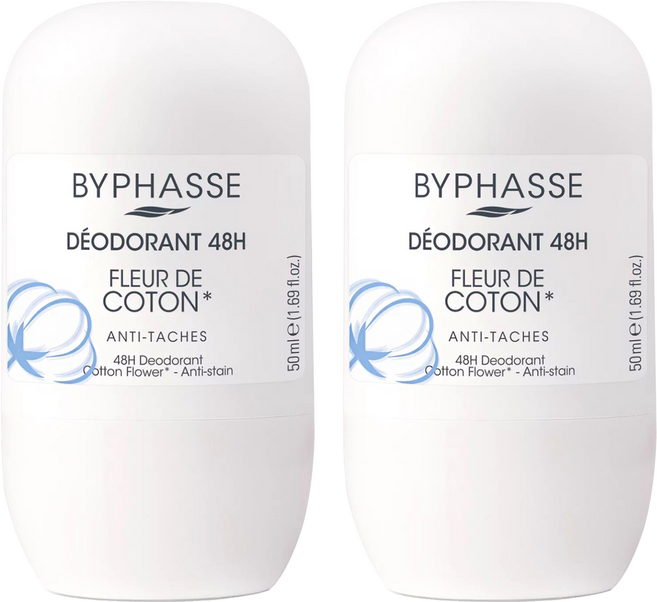 바이빠세 코튼플라워 롤온 데오드란트, 50ml, 2개