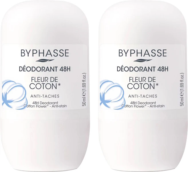 바이빠세 롤 온 데오드란트 코튼플라워 48H, 50ml, 2개 - 쿠팡