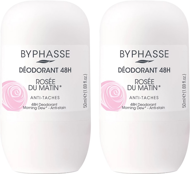 바이빠세 롤 온 데오드란트 48H 로즈향, 50ml, 2개