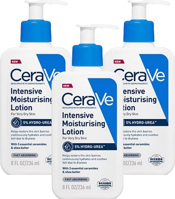 CeraVe 適樂膚 極速修護保濕精華乳 乾燥敏感肌適用 三重神經醯胺修復保濕屏障, 236ml, 3瓶