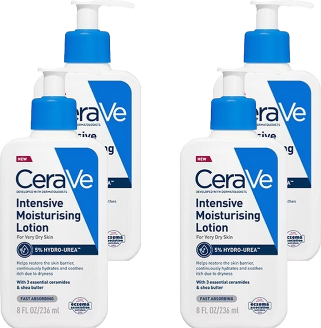 CeraVe 適樂膚 極速修護保濕精華乳 乾燥敏感肌適用 三重神經醯胺修復保濕屏障, 236ml, 4瓶