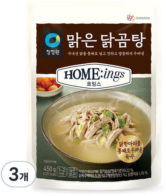 호밍스 맑은 닭곰탕, 450g, 3개
