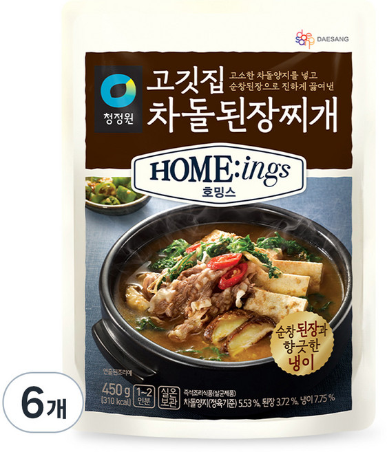 호밍스 고깃집 차돌된장찌개, 450g, 6개