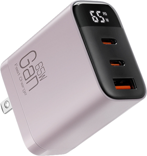 CYKE 氮化鎵充電器 K39 65W, 粉色, 1個