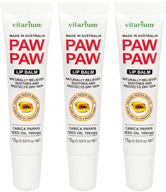 비타리움 포포 립밤, 15g, 3개