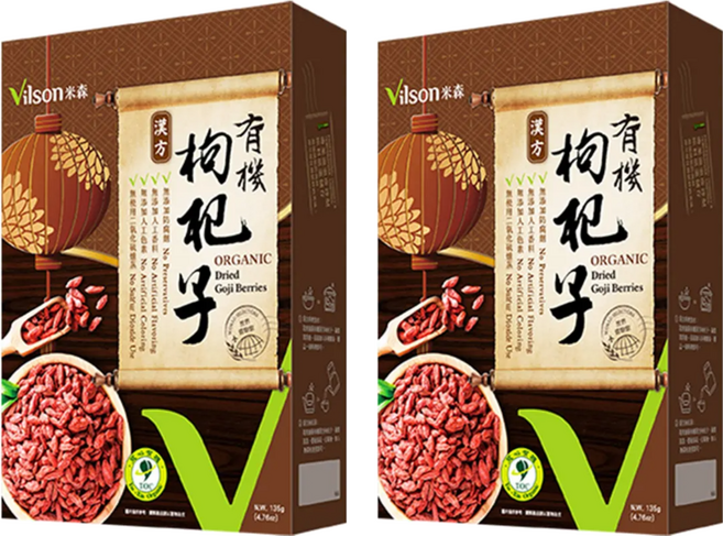 Vilson 米森 有機枸杞子, 135g, 2盒