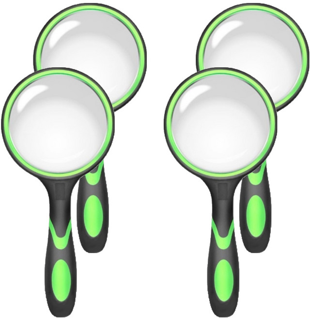 바코젤 손잡이 확대 돋보기 100mm, 그린, 4개