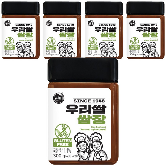 진미 글루텐프리 우리쌀 쌈장, 300g, 5개