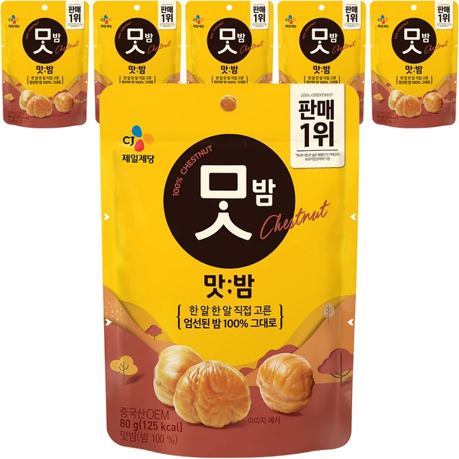 씨제이 맛밤, 80g, 6개 - 쿠팡