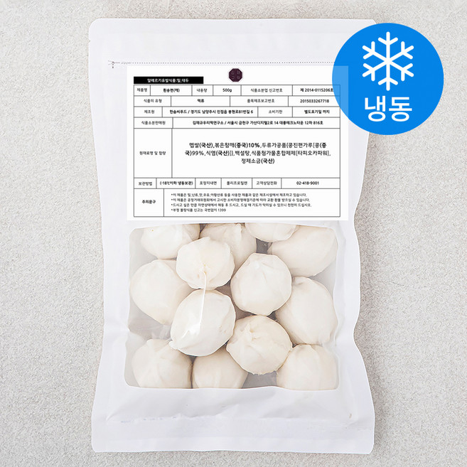 김재규우리떡연구소 굳지않는 흰 깨송편 (냉동), 500g, 1개입, 1개