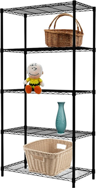 KI WISH 居家生活 輕型五層架, 暗夜黑, 5層