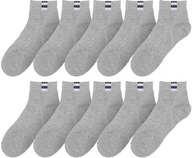 베이스알파 에센셜 남성용 발목 링글 포인트 커버 양말 10켤레