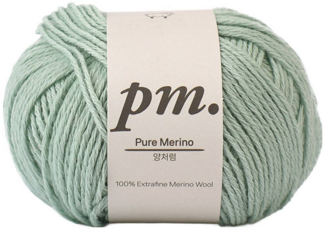 brandyarn Pure Merino 100 美麗諾羊毛 50g, 16 鼠尾草薄荷, 1個