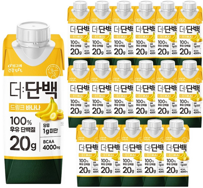 더단백 드링크 바나나, 250ml, 18개