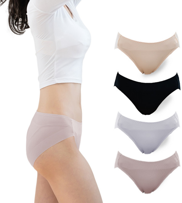 이원 여성용 냉감 통기성 데일리 노라인 기본팬티 혼합 5종 세트 D-04