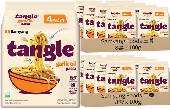 Samyang Foods 三養 清炒蒜頭義大利麵 4個裝, 100g, 16組