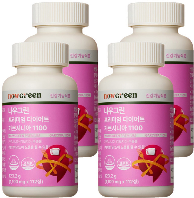 NowGreen Premium Diet藤黃果萃取錠1100, 112顆, 4罐