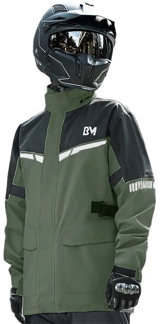 好拾選物 時尚潮流款兩件式雨衣 風衣外套 防水外套套裝, 軍綠色