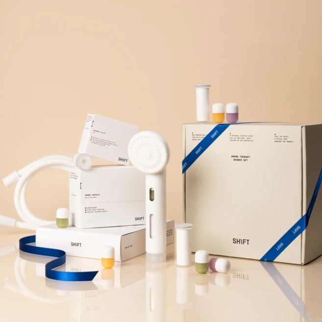 SHIFT 아로마 테라피 샤워 세트, 버터옐로우, 1세트 - 쿠팡