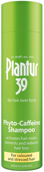 Dr.Wolff Plantur 39 植物與咖啡因洗髮露 染燙受損髮適用 強健髮根 德國製造, 250ml, 1瓶