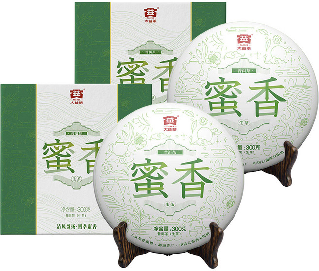 대익차 보이차 밀향 생차, 300g, 1개입, 2개