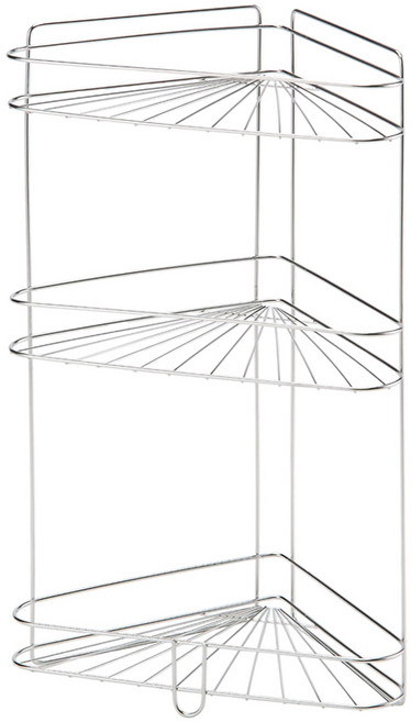 YI SHUIN 亞晨 不鏽鋼三角形置物架, 銀色, 1個