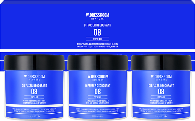 더블유드레스룸 퍼퓸 탈취제 본품 08프레시에어, 110g, 3개