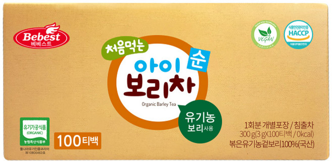 베베스트 처음먹는 아이 보리차, 보리, 300g, 1개, 100개입