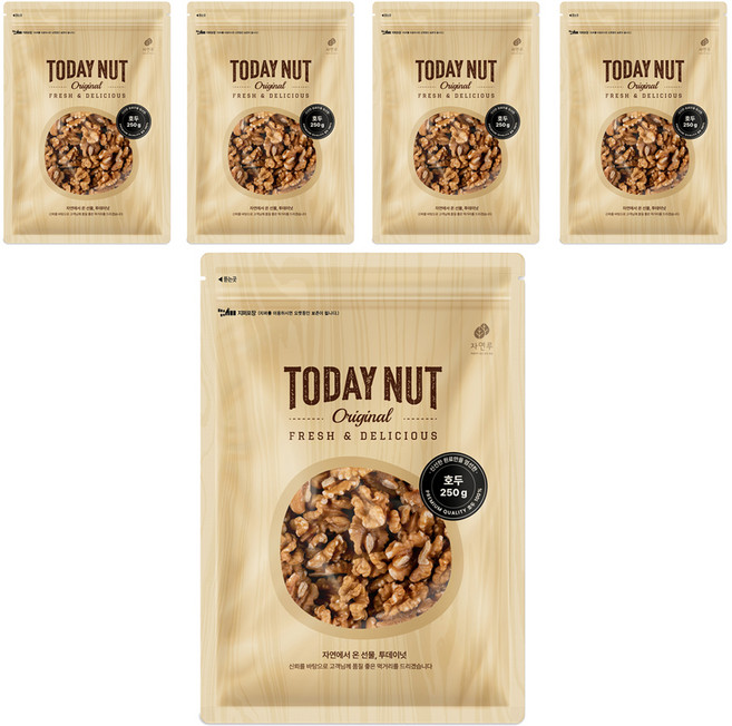 투데이넛 호두, 250g, 5개