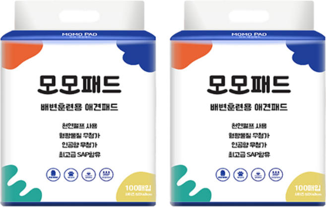 모모 강아지 배변패드, 100개입, 2개