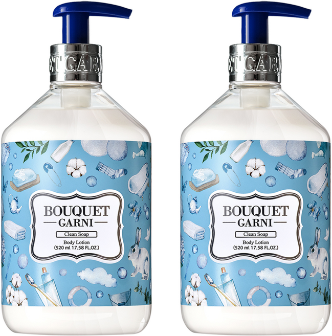 부케가르니 바디로션 클린솝, 520ml, 2개