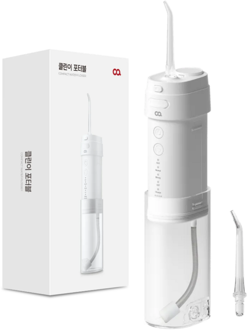 오아 클린이포터블 휴대용 접이식 무선 구강세정기, OORL-013WH, 화이트