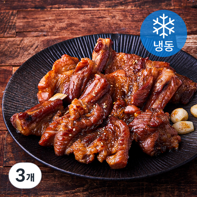 설야멱적 수제 돼지 불갈비 (냉동), 400g, 3개