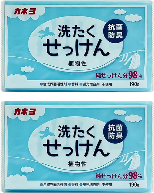 kaneyo 除臭抗菌洗衣皂, 190g, 2個