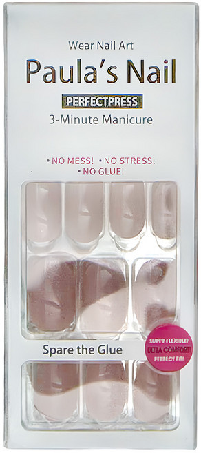 Paula's Nail 寶拉美甲 寶拉光療秒貼美甲 24片, 藕粉佳人, 1組